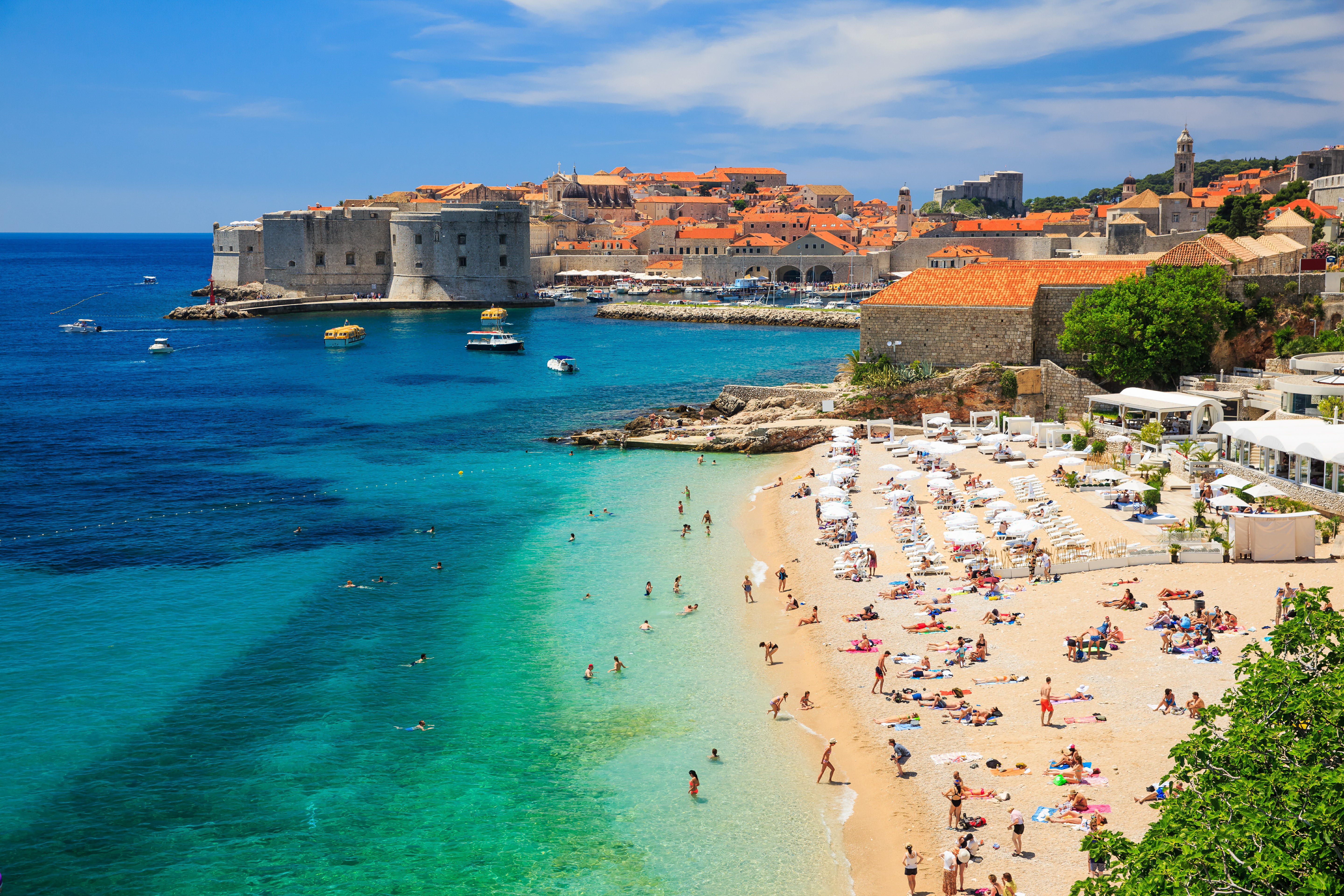 Banje Strand Dubrovnik Kroatie